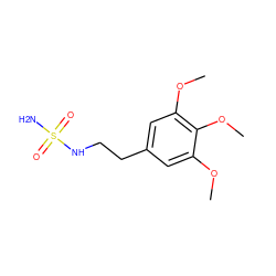 COc1cc(CCNS(N)(=O)=O)cc(OC)c1OC ZINC000096928364