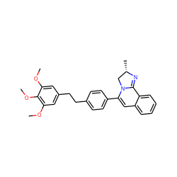 COc1cc(CCc2ccc(C3=Cc4ccccc4C4=N[C@@H](C)CN34)cc2)cc(OC)c1OC ZINC000013833375