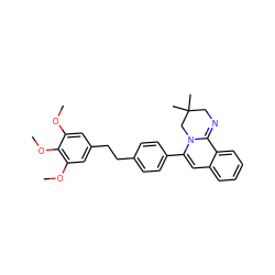 COc1cc(CCc2ccc(C3=Cc4ccccc4C4=NCC(C)(C)CN34)cc2)cc(OC)c1OC ZINC000013833379