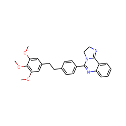 COc1cc(CCc2ccc(C3=Nc4ccccc4C4=NCCN34)cc2)cc(OC)c1OC ZINC000013833383