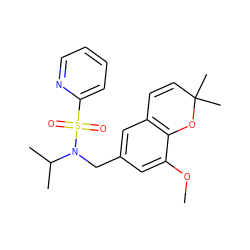 COc1cc(CN(C(C)C)S(=O)(=O)c2ccccn2)cc2c1OC(C)(C)C=C2 ZINC000095556134