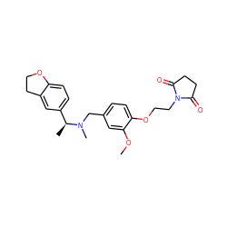 COc1cc(CN(C)[C@@H](C)c2ccc3c(c2)CCO3)ccc1OCCN1C(=O)CCC1=O ZINC001772585395