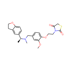 COc1cc(CN(C)[C@@H](C)c2ccc3c(c2)CCO3)ccc1OCCN1C(=O)CSC1=O ZINC001772603474