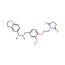 COc1cc(CN(C)[C@H](C)c2ccc3c(c2)CCO3)ccc1OCCN1C(=O)CCC1=O ZINC001772585396