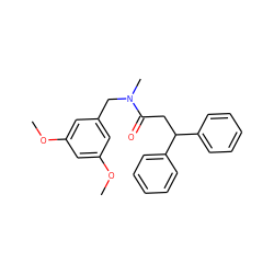 COc1cc(CN(C)C(=O)CC(c2ccccc2)c2ccccc2)cc(OC)c1 ZINC000001484707