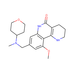 COc1cc(CN(C)C2CCOCC2)cc2[nH]c(=O)c3c(c12)NCCC3 ZINC000118733297