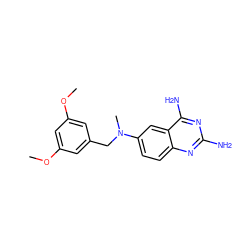 COc1cc(CN(C)c2ccc3nc(N)nc(N)c3c2)cc(OC)c1 ZINC000003814863