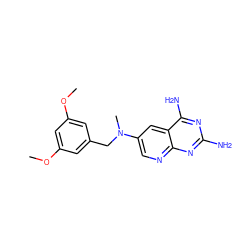 COc1cc(CN(C)c2cnc3nc(N)nc(N)c3c2)cc(OC)c1 ZINC000002047758