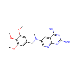 COc1cc(CN(C)c2cnc3nc(N)nc(N)c3c2)cc(OC)c1OC ZINC000002047693