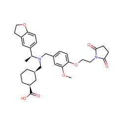 COc1cc(CN(C[C@@H]2CCC[C@H](C(=O)O)C2)[C@@H](C)c2ccc3c(c2)CCO3)ccc1OCCN1C(=O)CCC1=O ZINC000206092512