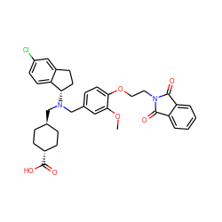 COc1cc(CN(C[C@H]2CC[C@H](C(=O)O)CC2)[C@H]2CCc3cc(Cl)ccc32)ccc1OCCN1C(=O)c2ccccc2C1=O ZINC000473233317