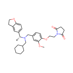 COc1cc(CN(CC2CCCCC2)[C@H](C)c2ccc3c(c2)CCO3)ccc1OCCN1C(=O)CCC1=O ZINC001772574482