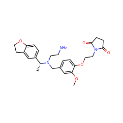 COc1cc(CN(CCN)[C@H](C)c2ccc3c(c2)CCO3)ccc1OCCN1C(=O)CCC1=O ZINC001772633602