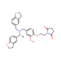 COc1cc(CN(Cc2ccc3c(c2)CCO3)[C@H](C)c2ccc3c(c2)CCO3)ccc1OCCN1C(=O)CCC1=O ZINC001772628903