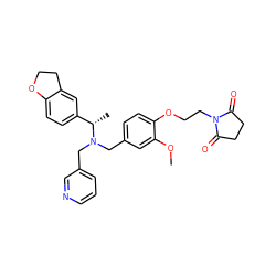 COc1cc(CN(Cc2cccnc2)[C@@H](C)c2ccc3c(c2)CCO3)ccc1OCCN1C(=O)CCC1=O ZINC001772570070