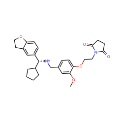 COc1cc(CN[C@@H](c2ccc3c(c2)CCO3)C2CCCC2)ccc1OCCN1C(=O)CCC1=O ZINC001772571635