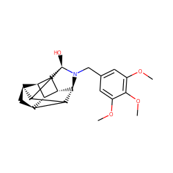 COc1cc(CN2[C@H]3[C@@H]4[C@H]5C[C@@H]6[C@@H]4[C@]2(O)[C@H]2[C@H]6[C@@H]5[C@@H]32)cc(OC)c1OC ZINC000254132391