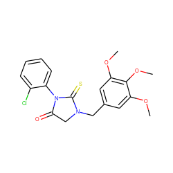 COc1cc(CN2CC(=O)N(c3ccccc3Cl)C2=S)cc(OC)c1OC ZINC000003028216