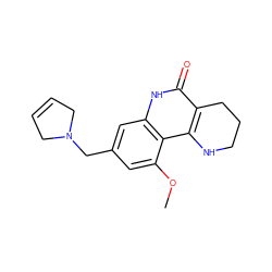 COc1cc(CN2CC=CC2)cc2[nH]c(=O)c3c(c12)NCCC3 ZINC000118734928