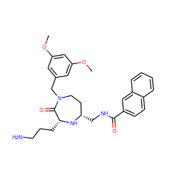 COc1cc(CN2CC[C@H](CNC(=O)c3ccc4ccccc4c3)N[C@H](CCCN)C2=O)cc(OC)c1 ZINC000206895369