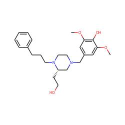 COc1cc(CN2CCN(CCCc3ccccc3)[C@@H](CCO)C2)cc(OC)c1O ZINC000019841733