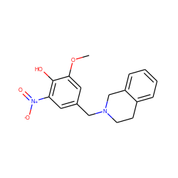 COc1cc(CN2CCc3ccccc3C2)cc([N+](=O)[O-])c1O ZINC000004990237