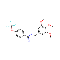 COc1cc(CNC(=N)c2ccc(OC(F)(F)F)cc2)cc(OC)c1OC ZINC000103259125