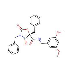 COc1cc(CNC(=O)[C@@]2(Cc3ccccc3)OC(=O)N(Cc3ccccc3)C2=O)cc(OC)c1 ZINC000096273492