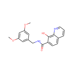 COc1cc(CNC(=O)c2ccc3cccnc3c2O)cc(OC)c1 ZINC000040575828