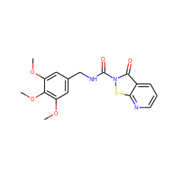 COc1cc(CNC(=O)n2sc3ncccc3c2=O)cc(OC)c1OC ZINC000169711322