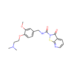 COc1cc(CNC(=O)n2sc3ncccc3c2=O)ccc1OCCN(C)C ZINC000169711341