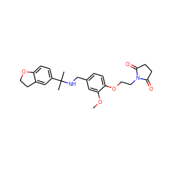 COc1cc(CNC(C)(C)c2ccc3c(c2)CCO3)ccc1OCCN1C(=O)CCC1=O ZINC001772597760