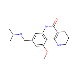 COc1cc(CNC(C)C)cc2[nH]c(=O)c3c(c12)NCCC3 ZINC000118733873