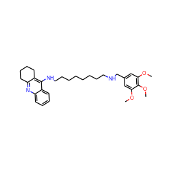 COc1cc(CNCCCCCCCCNc2c3c(nc4ccccc24)CCCC3)cc(OC)c1OC ZINC000066260060