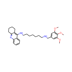 COc1cc(CNCCCCCCCNc2c3c(nc4ccccc24)CCCC3)cc(OC)c1OC ZINC000066260059