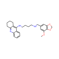 COc1cc(CNCCCCNc2c3c(nc4ccccc24)CCCC3)cc2c1OCO2 ZINC000066252422