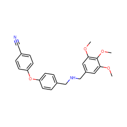 COc1cc(CNCc2ccc(Oc3ccc(C#N)cc3)cc2)cc(OC)c1OC ZINC000473117810