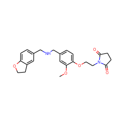 COc1cc(CNCc2ccc3c(c2)CCO3)ccc1OCCN1C(=O)CCC1=O ZINC001772629313