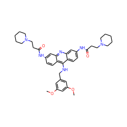 COc1cc(CNc2c3ccc(NC(=O)CCN4CCCCC4)cc3nc3cc(NC(=O)CCN4CCCCC4)ccc23)cc(OC)c1 ZINC000028878764