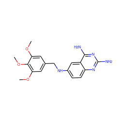 COc1cc(CNc2ccc3nc(N)nc(N)c3c2)cc(OC)c1OC ZINC000001579057