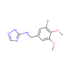 COc1cc(CNc2ncn[nH]2)cc(Br)c1OC ZINC000016994677