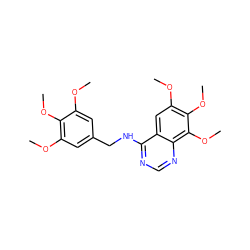 COc1cc(CNc2ncnc3c(OC)c(OC)c(OC)cc23)cc(OC)c1OC ZINC000013834091