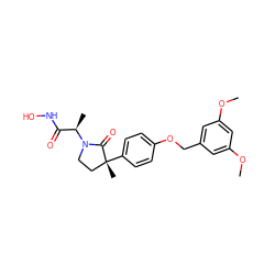 COc1cc(COc2ccc([C@]3(C)CCN([C@H](C)C(=O)NO)C3=O)cc2)cc(OC)c1 ZINC000013491933