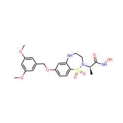 COc1cc(COc2ccc3c(c2)NCCN([C@H](C)C(=O)NO)S3(=O)=O)cc(OC)c1 ZINC000013518139