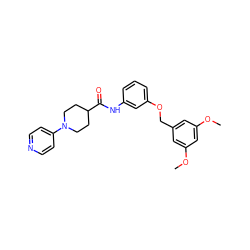 COc1cc(COc2cccc(NC(=O)C3CCN(c4ccncc4)CC3)c2)cc(OC)c1 ZINC000096285744