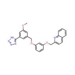 COc1cc(COc2cccc(OCc3ccc4ccccc4n3)c2)cc(-c2nnn[nH]2)c1 ZINC000028220651