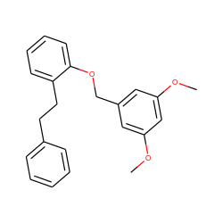 COc1cc(COc2ccccc2CCc2ccccc2)cc(OC)c1 ZINC000029134792