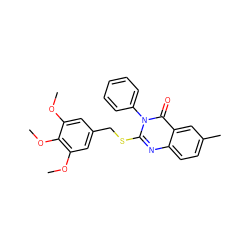 COc1cc(CSc2nc3ccc(C)cc3c(=O)n2-c2ccccc2)cc(OC)c1OC ZINC001772578789