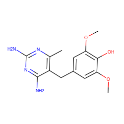 COc1cc(Cc2c(C)nc(N)nc2N)cc(OC)c1O ZINC000013760475