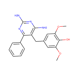 COc1cc(Cc2c(N)nc(N)nc2-c2ccccc2)cc(OC)c1O ZINC000027627371